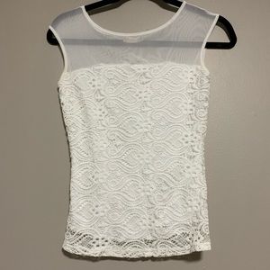 Agaci sheer white  lace shirt